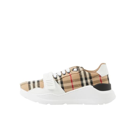 Burberry - Check and Leather Sneakers - Size 41 - Picture 3 of 12